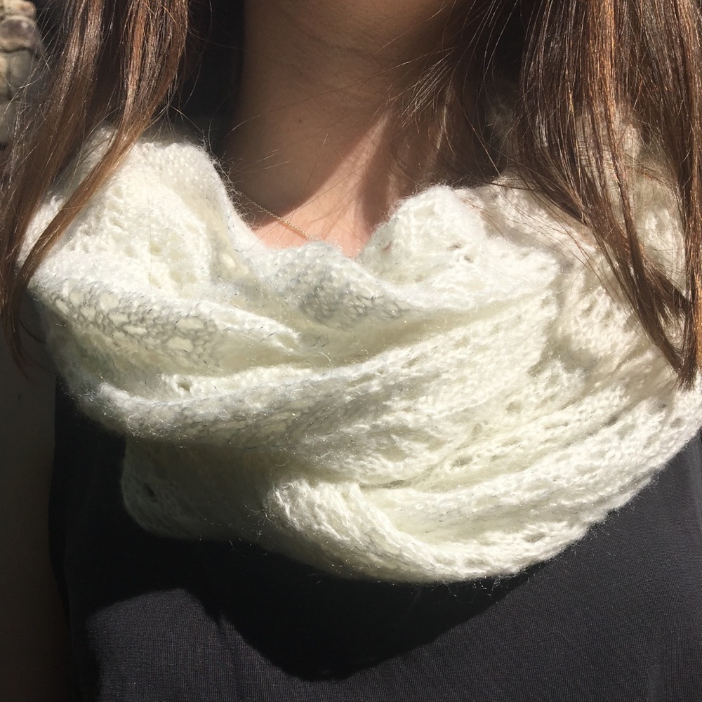 Classic White Infinity Scarf